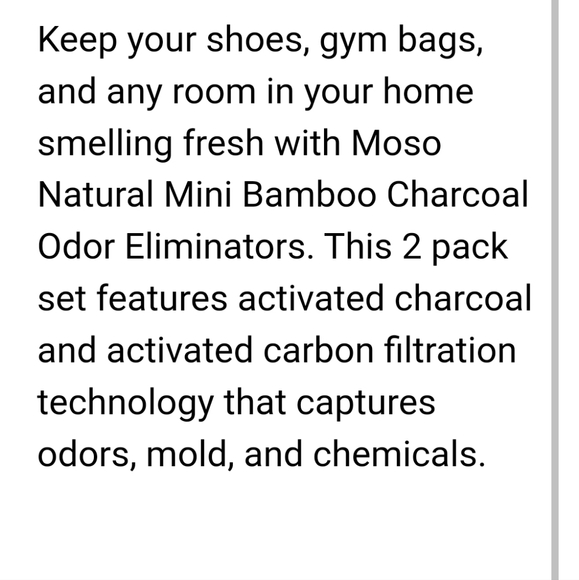 Moso Natural Mini Bamboo Charcoal odor eliminators 2Pac - Picture 2 of 5